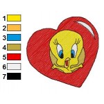 Looney Tunes Tweety 07 Embroidery Design